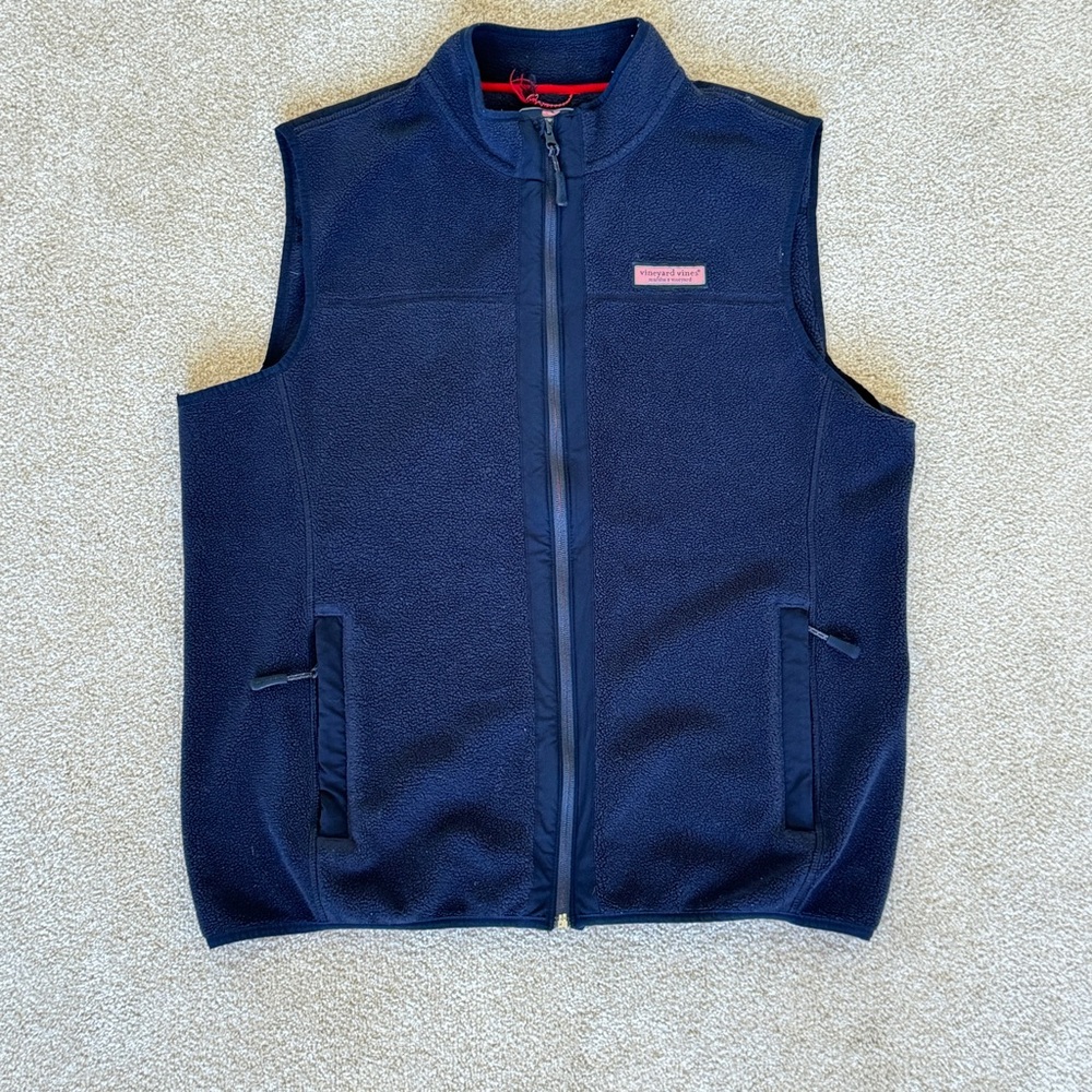 Navy Blue‎ Large Fleece Vineyard Vines Vest